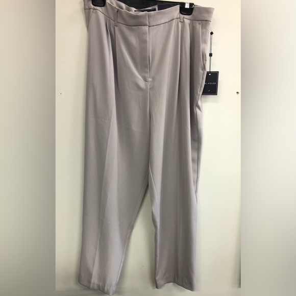 NWT J&L ATELIER HIGH WAISTED TAPERED LEGS ANKLE LENGTH VERY LIGHT LAVENDER color - Picture 5 of 11